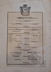 Benevento (Stato Pontificio) editto grani ed altre vittovaglie mese Aprile 1857 - Picture 1 of 1