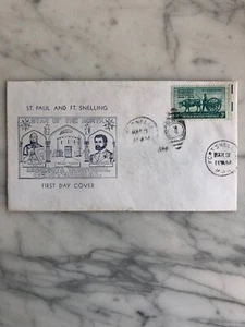 1949 Ersttagsbrief MINNESOTA CENTENNIAL 3 Cent grün St Paul Ft Snelling - Bild 1 von 2