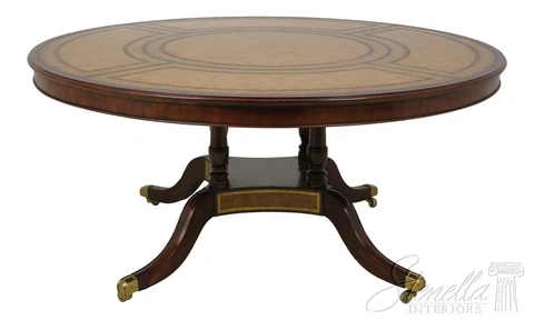L56460EC: MAITLAND SMITH Large Leather Top Mahogany Dining Table Cover