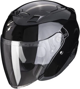 Casco jet moto Scorpion Exo 230 NERO LUCIDO TG XL BLACK helmet - Picture 1 of 1