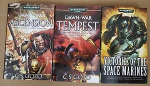 Lot of 3 WarHammer 40k Books: Dawn of War Ascension + Tempest, Victories Marines - Picture 1 of 6