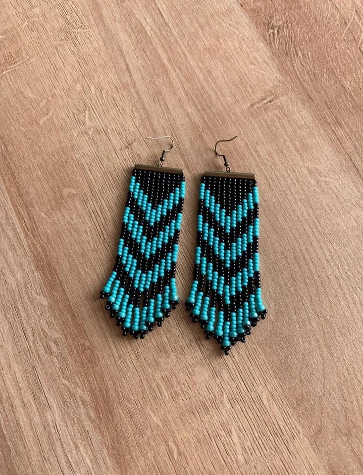 Handmade Long Beaded Earrings Bohemian Luxury Earrings Long Tassel Earrings  - Image 1 of 1