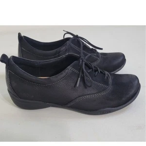 Taos Shoes Womens 7 Gateway Oxford Sneaker Black Casual Witchy Goth Minimal - Picture 1 of 12