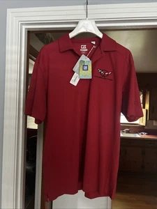 CUTTER & BUCK Men's Corvette MUSEUM Embroidered Polo Performance Shirt XL. NWT - Picture 1 of 5