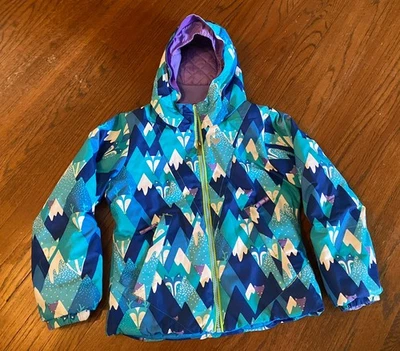 Obermeyer Ashlyn Blue Ski Winter Warm Zip Jacket Girls $229  S 8-10 - Image 1 of 4