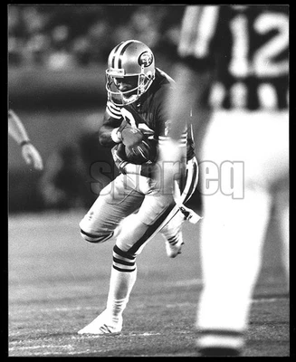 WR GOAT!! Super Bowl XXIII  49ers Action-Shot JERRY RICE Type 1 Vintage Photo - Image 1 of 3