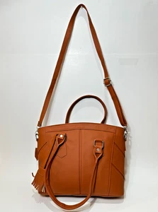 New Genuine Leather Tote Bag Satchel Handbag Brown Shoulder & Crossbody Purse - Picture 1 of 9