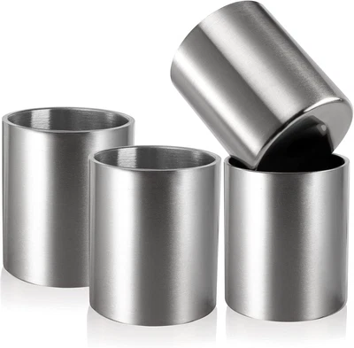 4Pcs Stainless Steel Whiskey Glass, 10 Oz Double Walled Insulated Tumbler, Unbre - Image 1 of 4