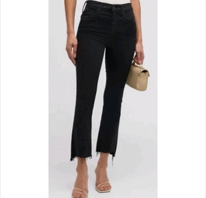 Mother Jeans Gr. 30 The Insider Crop Step Fray Stretch Not Guilty Schwarz - Bild 1 von 10