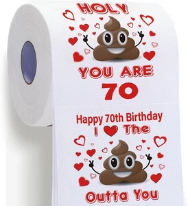 Lustige Toilette 70. Geburtstag 200 Blatt, 3,93 x 4,33 x cm, Geburtstag  - Bild 1 von 5