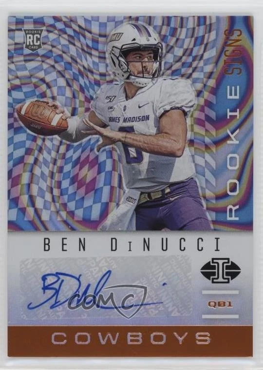 2020 Panini Illusions Rookie Signs Orange Ben DiNucci #RS41 Auto RC - Image 1 of 2