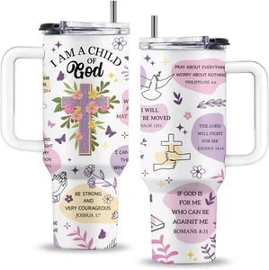 Christian Gifts for Women I Am a Child of God 40 Oz Tumbler 40 OZ, Bible1 - Picture 1 of 7