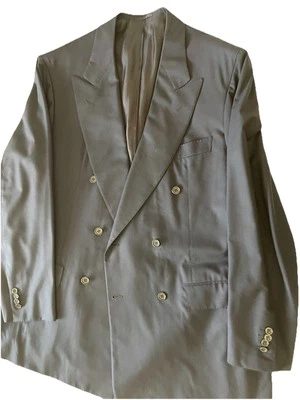 Kiton Of Napoli Mens   Wool Suit Double Breasted Dark Blue   Size 54L / 44L - Imagem 1 de 4