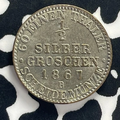 1867-B Germany Prussia 1/2 Groschen Lot#GB165 Nice! - Image 1 of 2