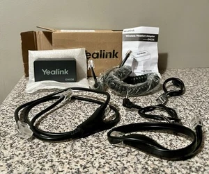 Yealink Wireless Headset Adapter EHS36 Plantronics W/ Cables - Black - Photo 1/2