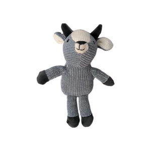 Peluche chèvre tricotée 10" Way To Celebrate Pâques visage brodé - Photo 1/18