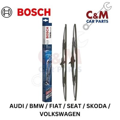 Juego de escobillas limpiaparabrisas delantero alerón Bosch Superplus para Fiat Stilo - 2001-2007 Foto 1 de 3