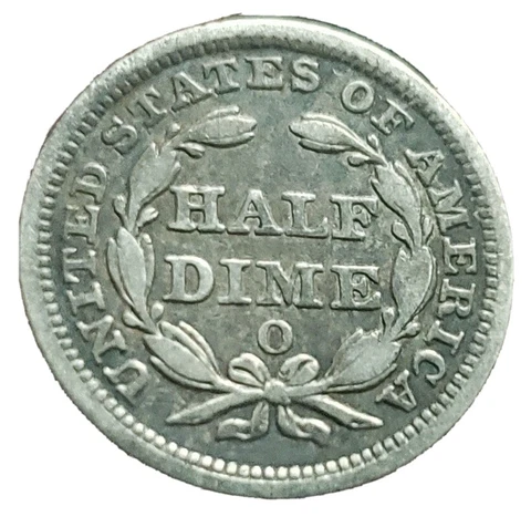 1851 O Seated Liberty Half Dime Silver Cover