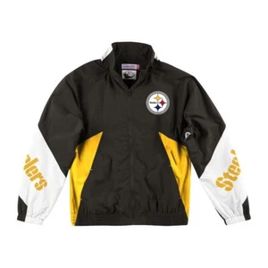 Mitchell Ness Pittsburgh Steelers Midseason Lightweight Windbreaker Black Jacket - Picture 1 of 11