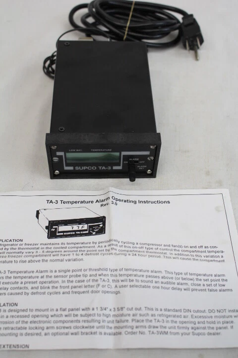 NOS New SUPCO Single Point Digital LED Temperature Alarm TA-3 (OEM) 110 V - Image 1 of 4
