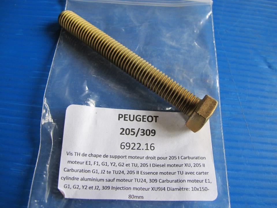 Vis TH de chape de support moteur droit pour Peugeot 205, 309 - Image 1 of 1
