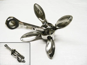 Ancoraggio pinna pieghevole in acciaio inox 5 kg (4 poli barca da pesca fiume marina) - Foto 1 di 1