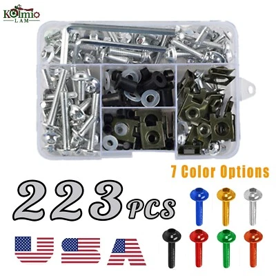 M5 M6 Fairing Housing Hardware Installation Bolt Kit Suitable Fit For Kawasaki Foto 1 de 4