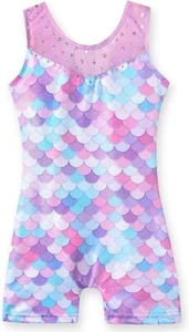 Leotards for Girls Gymnastics Toddler Dance 4-5 Years, Mermaid Purple - Picture 1 of 5