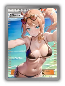 Sonia Trading Card - Sexy Adult Anime Waifu Custom Made Trainer | PARODY - Picture 1 of 4