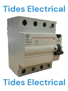 GE RCD 63 Amp 100mA Four Pole 63A 606170 - Picture 1 of 2