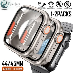 For Apple Watch Series 44mm 45mm Change To Ultra Cover PC Full Protective Case - Picture 1 of 10