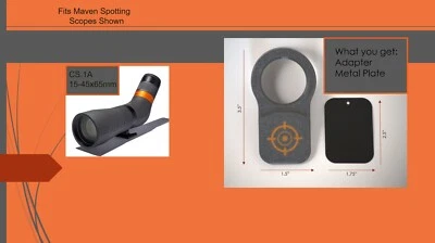 Adaptador de digiscopio magnético para mira telescópica Maven CS.1A 15-45x65 mm Foto 1 de 4