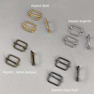 Boucle de réglage coulissante métal pour sangle de 20 mm tarif dégressif - Picture 1 of 6
