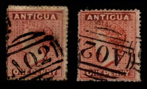 ANTIGUA 1863-67 1d SHADES, SG 6/7, NICELY USED, CAT. £87 - Picture 1 of 2