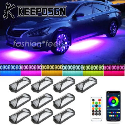 For Nissan Altima RGB LED Rock Lights Underglow Body Kit Neon Turn Signal Brake — 第 1/4 张图片