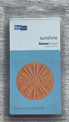 QUICKUTZ Lifestyle Crafts GooseBumpz Embossing Die SUNSHINE -new- - Image 1 of 2