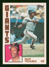 MAX VENABLE 1984 TOPPS TIFFANY 84 NO 58 NRMINT+         15120