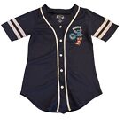 Preowned Disney Women's Lilo & Stitch 02 Navy Button Up Baseball Jersey Size M