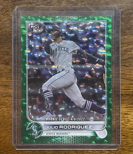 2022 Topps Update Julio Rodriguez #US97 Green Ice Foil Rookie Debut #353/499 - Picture 1 of 7