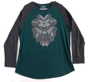 Sean John Long Sleeve Lion Logo Cotton Crewneck Raglan T-shirt Men's X-Large - Picture 1 of 13
