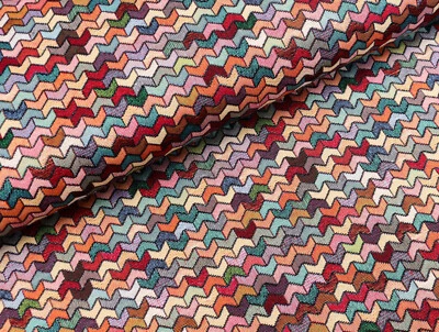GOBELIN Stoff Dekostoff Taschenstoff Kissen Polster ZCIKZACK BUNT EUR 21,98/m - Bild 1 von 2