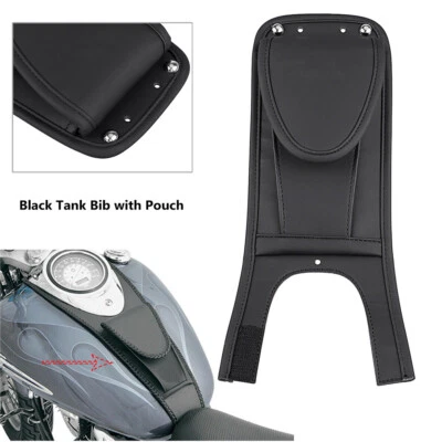 Tank Bib W/Pouch Bag Fit Harley Davidson Softail Fat Boy FXSTB FXST FLSTFB Black - Image 1 of 4