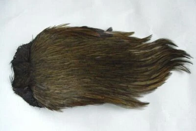 PECHETRUITE Cou Hahn Indianer OLIVE Deko Feder Deko Deko