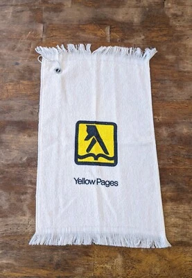 NEW Vintage 1990s Yellow Pages GOLF TOWEL Retro Ring Phone Company Telephone - Image 1 of 4
