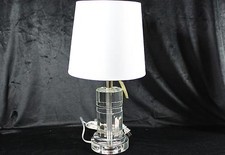 Ralph Lauren Crystal Lamps | eBay - Ralph Lauren Signature Clear Crystal Cylinder Desk Table Lamp White Shade  New