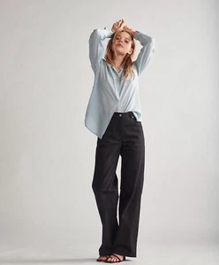 NWT Thakoon Women’s Jeans Black High Waisted Wide Leg Size 8, Y2K - Picture 1 of 15