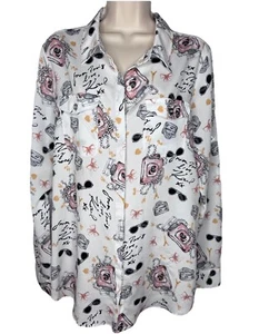 KARL LAGERFELD PARIS Whimsical Perfume Sunglasses Long Sleeve Top Sz L - Picture 1 of 15