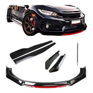 Front Bumper Spoiler, Rear Lip, & Side Skirt 8 Pc Body Kit for Tesla E-Models - Bild 1 von 19