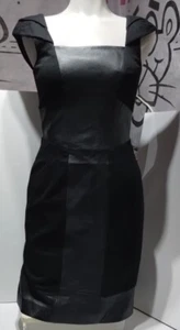 Antonio Melani 100 % Leder Patch Kleid Größe 4 - Bild 1 von 9