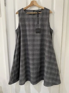 Sarah Pacini Prince Of Wales Dress Size 3 UK12/14 Made In Italy Virgin Wool NWT - Picture 1 of 11
